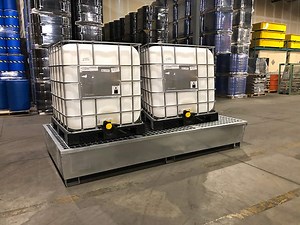 Ultra-Twin IBC Spill Pallet® - Steel Model - SpillContainment.com
