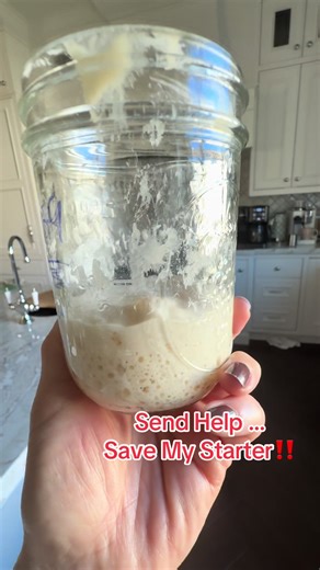 What on earth is happening to my starter? 😐This is a well established starter that is acting up right now. 😕 You see all the bubbles on the outside however, I’m not getting that surface activity. I’ve done a little research…I believe this has something to do with the bacteria taking over the yeast, however, I’ve followed the feeding protocol that would or should fix the issue, but it hasn’t yet. It’s been a few feeds now and nothing. 🤔 Key points: - it’s a well established starter. - I carry 