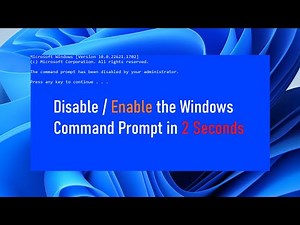 How to Disable / Enable the Windows Command Prompt in 2 SECONDS