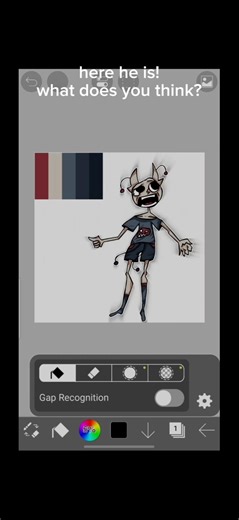 using a random color pallet to make an oc