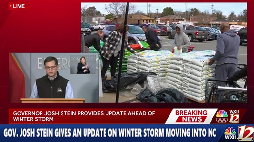 HAPPENING NOW: North Carolina Gov. Josh Stein and emergency management operations give the latest update on the winter storm. https://www.wxii12.com/article/north-carolina-winter-storm-state-of-emergency-closures-shelters-live-updates/70111698 | WXII 12 NEWS