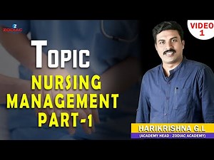 TOPIC : Nursing Management Part-1