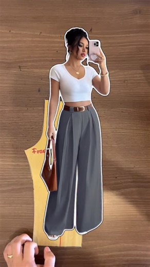 Guide you to design boxed pleated pants#sewing #fasion #design #tips #fblifestyle #viralvideos #papahany | PapaHany
