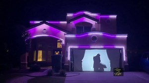 74K views · 1.3K reactions |  Spooktacular Haunted Mansion Halloween Light Display Credit: Rae of Light - Christmas Light Show El Paso TX | Disney Dorks | Facebook