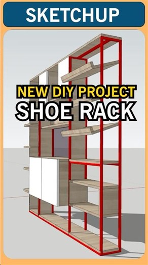 New DIY Project | 3D Sketch of My Custom Shoe Rack with LED Lights🔥