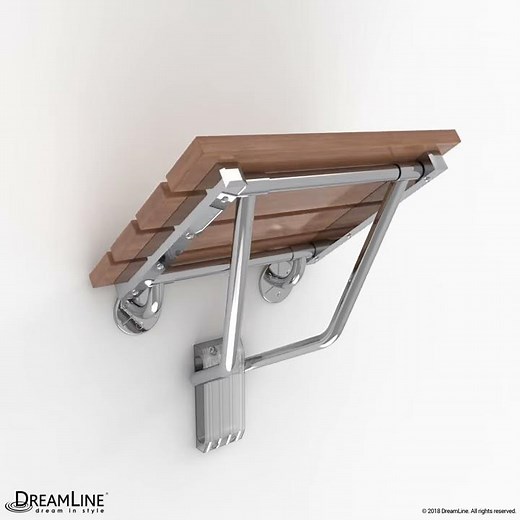 DreamLine Natural Teak Folding Shower Seat