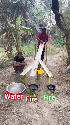 water vs fire withe fish 🤣 #funny #shorts #comedy