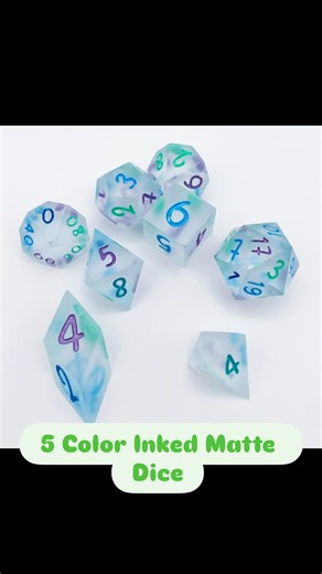 Eli Joe’s Workshop on Instagram: "OK so the lineup: Stormlight- light blue Lifelight- light green Void light- purple Warlight- midnight dark blue Towerlight- green blue Towerlight is only on high rolls, and warlight is only on low rolls. The other three or evenly distributed across all the faces. But like I said I will never ink dice like this. Numerical inking that isn’t odds and evens does not belong on randomized dice and if it does, I am wrong and I will never try to do it again because it w
