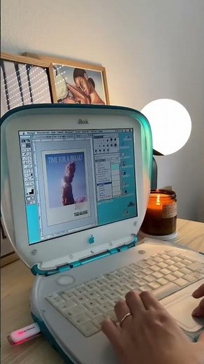 iBook Clamshell from 2000 – design with me using Adobe Photoshop 5.0 👀