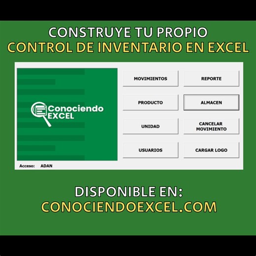 CURSO CONTROL DE INVENTARIO | Conociendo Excel