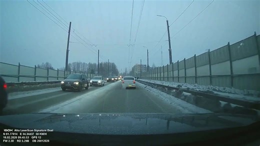 Driver hits pedestrian at uncontrolled crosswalk in Petrozavodsk, Russia
