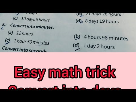 Easy Convert Into Days Math Trick🙏🙏