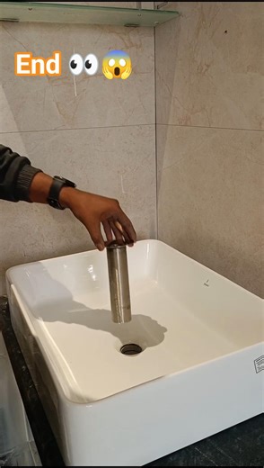 bathroom cabinet washbasin install / #jaquar table top #washbasin installation/#plumbing #shorts