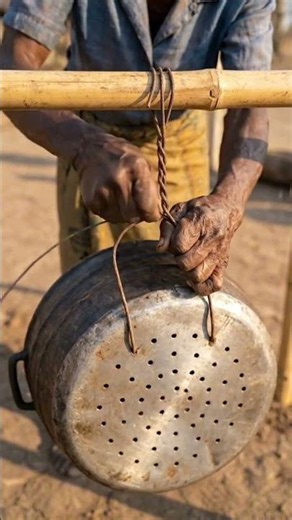 Poor Village Woman Turns Old Cooking Pots Into a Working Outdoor Shower 🚿✨🤯