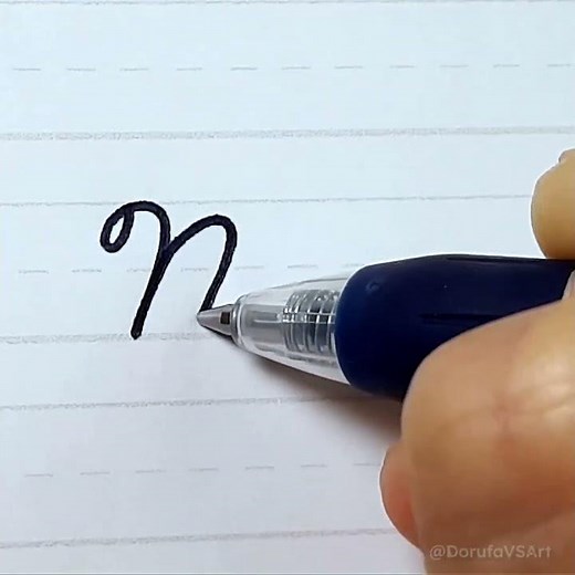 N in American Cursive Handwriting for Beginners #shorts