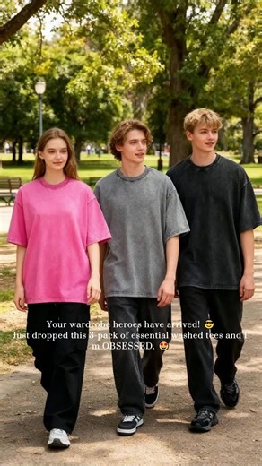 Your wardrobe heroes have arrived! 😎 Just dropped this 3-pack of essential washed tees and I’m OBSESSED. 🤩 ✨ Why they’re PERFECT: ✔️ Super soft & comfy washed fabric ✔️ Classic fit that flatters EVERY body ✔️ 3 neutral colors = endless outfit options ✔️ The ULTIMATE layering staples From casual days to dressed-up looks, these tees do it ALL. 🏃‍♀️💼🍹 Say goodbye to “I have nothing to wear”! 👋 #tanktops #affordablemensfashion #gymshirts #clothingmerch #menspremiumtee #mensgraphictee #frclothi