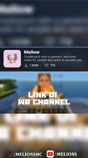 Best Potato Shader / Mellow shader #minecraft #gaming #minecraftmods #minecraftshorts