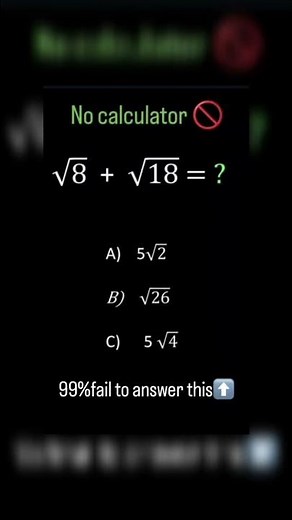 Only Geniuses Can Solve This Square Root Problem! 99% Fail 🚫📟