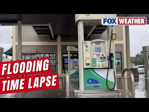 Watch: Flooding Takes Over Gas Station During High Tide in Charleston