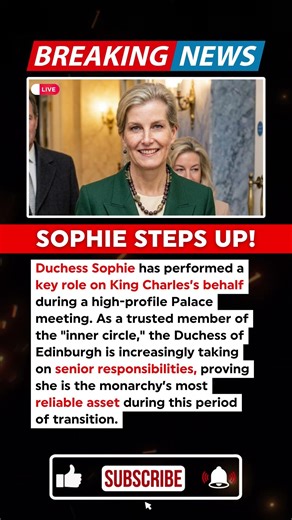 BREAKING: Duchess Sophie Performs Key Role on King Charles’s Behalf in Major Palace Meeting