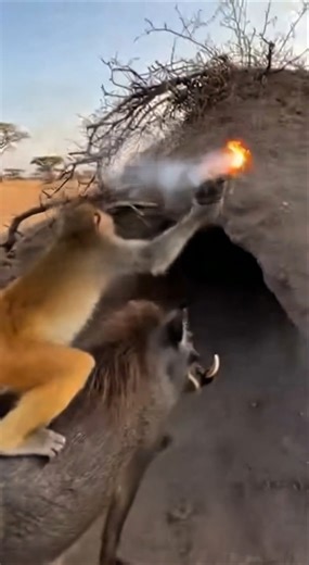 A Monkey’s Revenge on the Hyena… Shocking Ending 😱