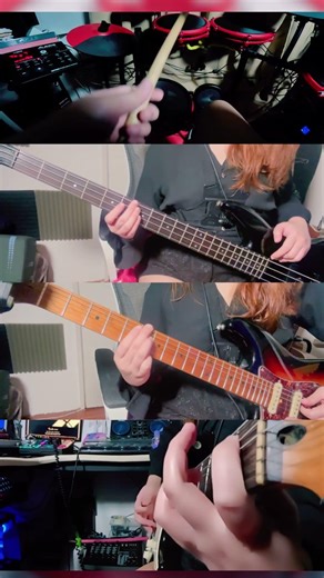 VTuber (girl) tried playing all instruments in Welcome to the Jungle