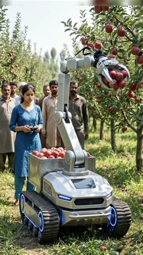 AI Robot Harvesting Apples | Smart Farming Technology in Action 🍎🤖