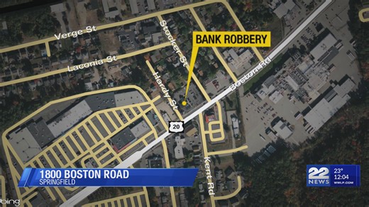 Wilbraham suspect arrested after handing note to teller, robbing Springfield bank