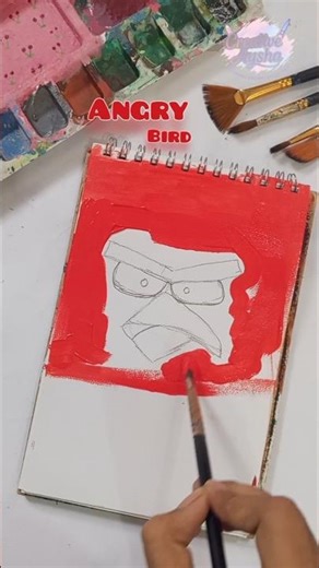 Angry Bird AI Digital Painting | Realistic Character Design | Speed Art #Shorts