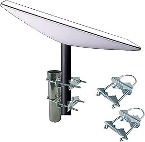 Universal Starlink Pole Mount for U-Bracket Dish,Steel Antenna U-Bolt Clamp Bracket,Roof Mast to Pole to Pipe Mounting Adapter for Antennas,TV CB,Weather Station,Cameras,WiFi,Yagi (U-Bolt Pipe)