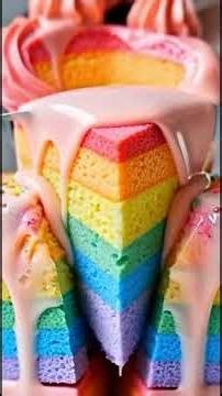 Rainbow Cake ASMR Heaven – Endless Cuts, Drips, Gold & Magic Melts ✨🍰 #aivideos #aichaos #satisfying