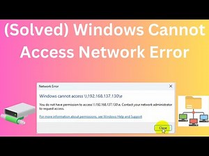 (Solved) Windows Cannot Access Network Error || Fix Network Connection Issues