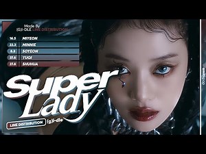 (G)I-DLE - Super Lady | Line Distribution