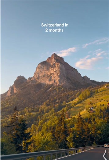 Switzerland in 2 months 🌸🇨🇭 Spring hits different here. Blooming valleys. Turquoise lakes. Snowy peaks. Follow for places you need to see. #switzerland #springtravel #alps #vacation #spring