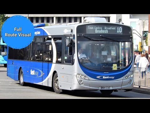 Metrobus Crawley Fastway 10 Full Route Visual- Gatwick Airport North Terminal to Bewbush