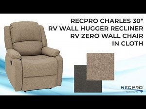 RecPro Charles 30" RV Wall Hugger Recliner RV Zero Wall Chair in Cloth