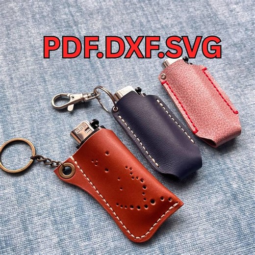Leather Lighter Case Pattern | Lighter Sleeve Template | PDF DXF SVG Digital Download - Etsy