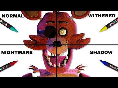 Drawing Foxy But In 4 Different Styles With Posca Markers!