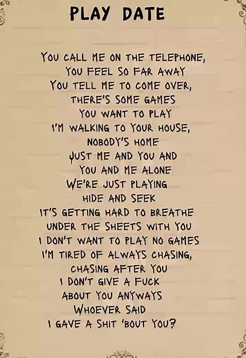 #playdate #song #lyrics #fyp #melaniemartinez