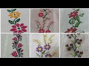 extremely Super classy new Cross ❌ stitches 🪡 pattern flowers embroidered pattern - tarkashi design
