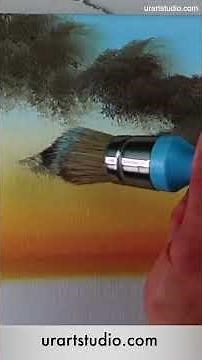 Easy Autumn Landscape Painting | Cozy Cabin & River Acrylic Short Tutorial