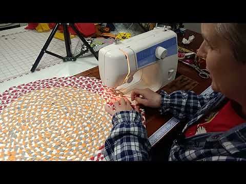 How to make an upcycled braided rug with your sewing machine