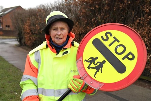 Much loved lollipop lady who only started patrolling as a favour hangs up stick after 40 years