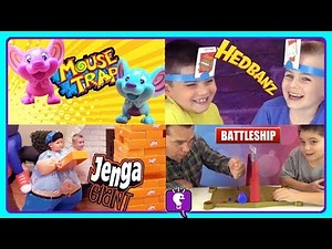 GIANT JENGA + GAMES Compilation with HobbyKidsTV