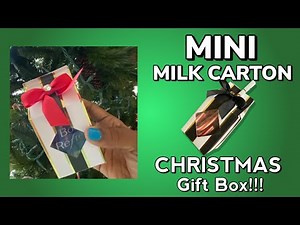 DIY MINI MILK CARTON CHRISTMAS GIFT BOX! Easy Holiday Crafts!!!