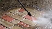 washing services - block paving cleaning with high pressure washer