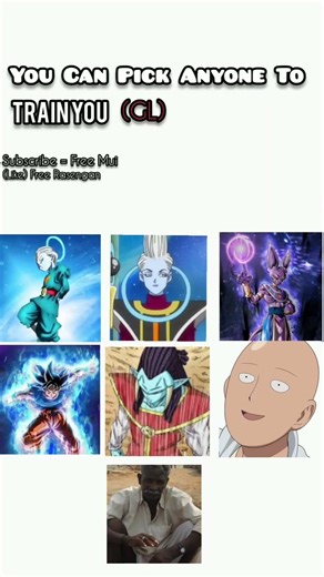 Choose Anyone To Train You #anime #dbs #opm #train #bulk #shorts #shortvideo #brolydbs #jjk