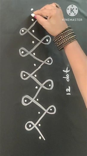 Side Triangle Border Rangoli Side Twist Triangle