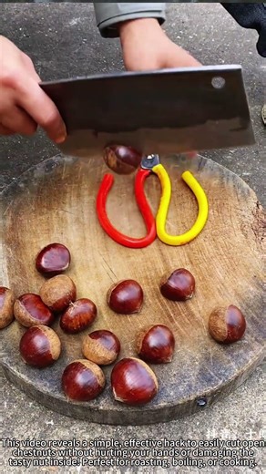 Unlock Chestnuts: Easy Opening Trick! 🌰🔓