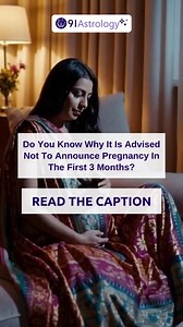 🛑 Don’t Announce Pregnancy in the First 3 Months 🛑 🌙 Astrology Says: ➡️ First trimester = spiritually sensitive phase ➡️ Soul is still settling in the womb ➡️ Moon, Rahu & Ketu create emotional ups & downs ➡️ Nazar (evil eye) risk is higher in this stage 💡 Science Says: ➡️ Most miscarriages happen before 12 weeks ➡️ Fetus isn’t fully stable yet ➡️ Safer to share after 2nd trimester ✨ Remedies for First Trimester: 🔔 Chant Garbh Raksha Stotra / Gayatri Mantra 🥗 Eat sattvic food, avoid negati